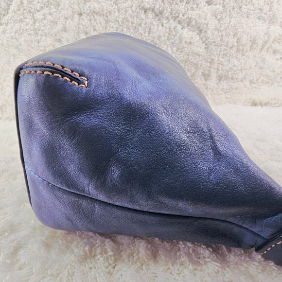 COACH 9564 Blue Leather Legacy Demi Hobo Shoulder Bag Convertible Strap Vintage - Picture 13 of 16